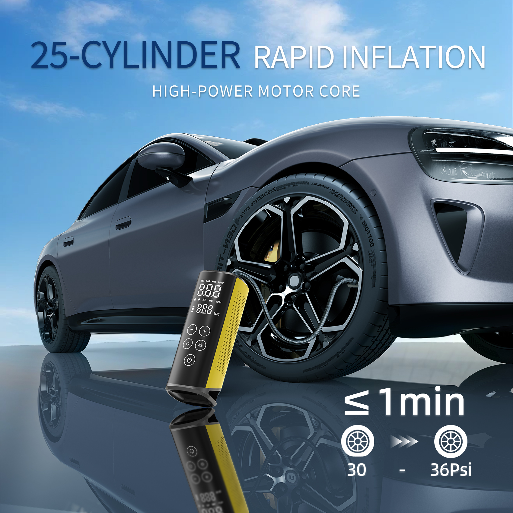 V1 Touch-inflating battery booster pump