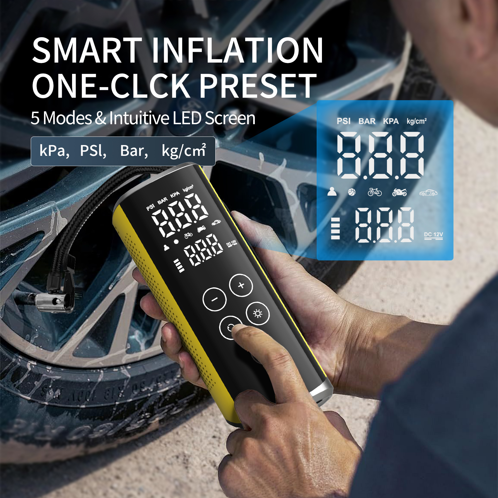 V1 Touch-inflating battery booster pump